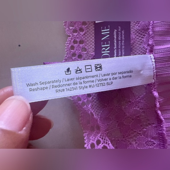 Adore Me Women’s Slip Purple Mulberry XL Jeanne Bodycon Slip New Lace Comfy - Picture 7 of 15